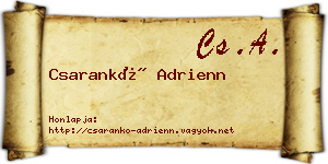Csarankó Adrienn névjegykártya