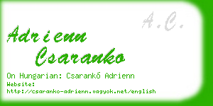 adrienn csaranko business card
