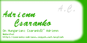 adrienn csaranko business card